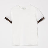 Kids Logo Trim T-Shirt in White
