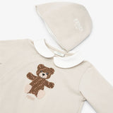 BABY FOOTIE WITH ALLOVER FF BEAR PATCH AND HAT