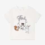 Baby Animal Logo T-Shirt in White
