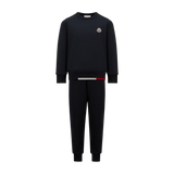 Tricolor-Trimmed Cotton Sweatsuit Set