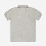 Boys Teddy Bear Polo Shirt in Grey
