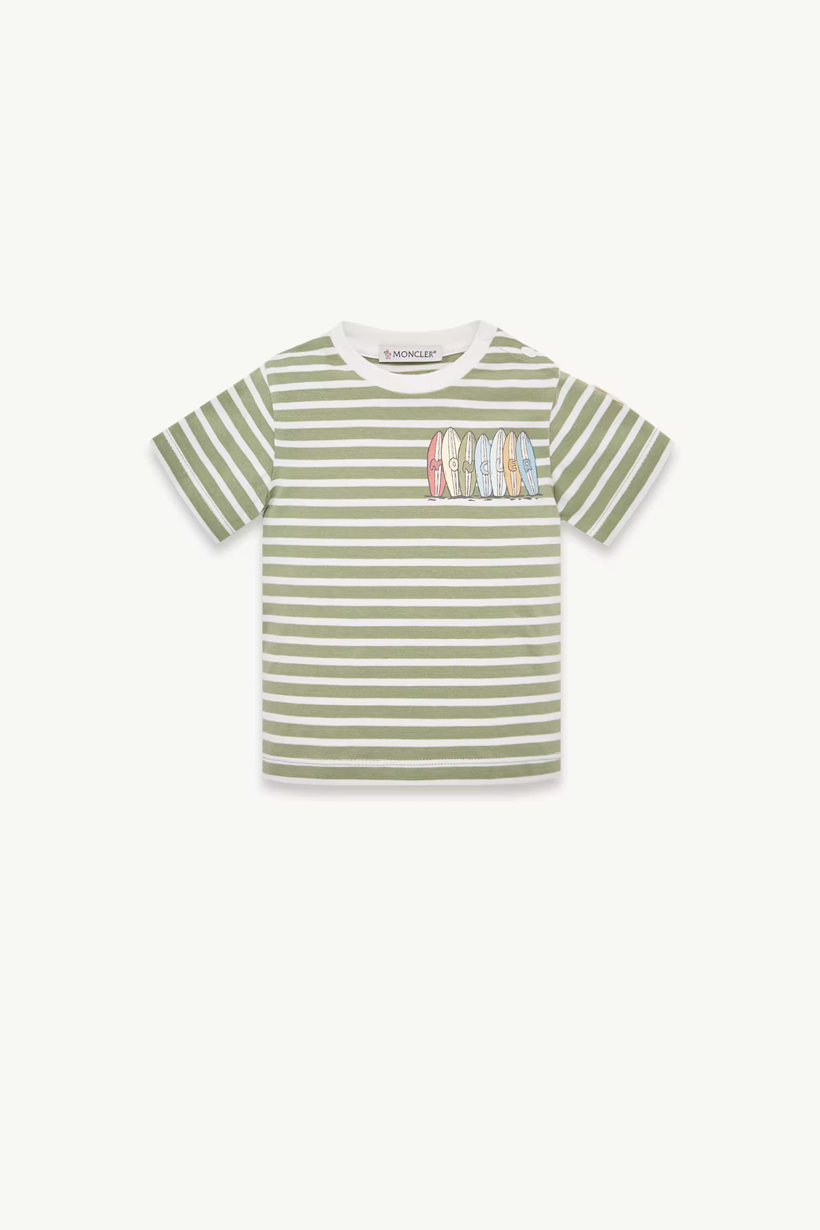 新品！QRコード付きMONCLERモンクレールロゴベビーTシャツ2歳90cm MONCLER ENFANT Surf Board Logo Cotton Blend T-Shirt – Luxury Baby