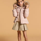 Boedette Hooded Shearling-Trimmed Down Jacket
