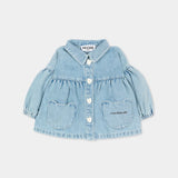 Moschino Kids Denim jacket for Baby Girl with logo