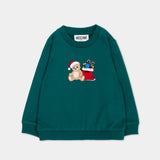 Moschino Kids Green sweatshirt for Baby Boy with Teddy Bear