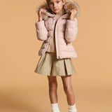 Boedette Hooded Shearling-Trimmed Down Jacket