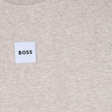 BOSS Boy's Crewneck Cotton Sweatshirt BOSS with Contrast Logo