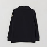 Moncler Cotton Piquet Long Sleeve Polo Shirt