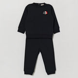 MONCLER Two-Piece 100% Cotton Set Moncler for boys with contrast logo