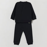 MONCLER Two-Piece 100% Cotton Set Moncler for boys with contrast logo