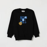 MOSCHINO Crewneck Cotton Sweatshirt with Contrast Lettering Logo