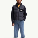Moncler Padded Wool & Cashmere Blend Zip-Up Cardigan