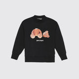 Palm Angels Cotton Crew Neck Sweatshirt with Logo Print