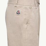Pleated Stretch Cotton Gabardine Trousers