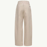 Pleated Stretch Cotton Gabardine Trousers