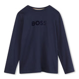 BOSS Boy's Long-Sleeved Cotton T-Shirt