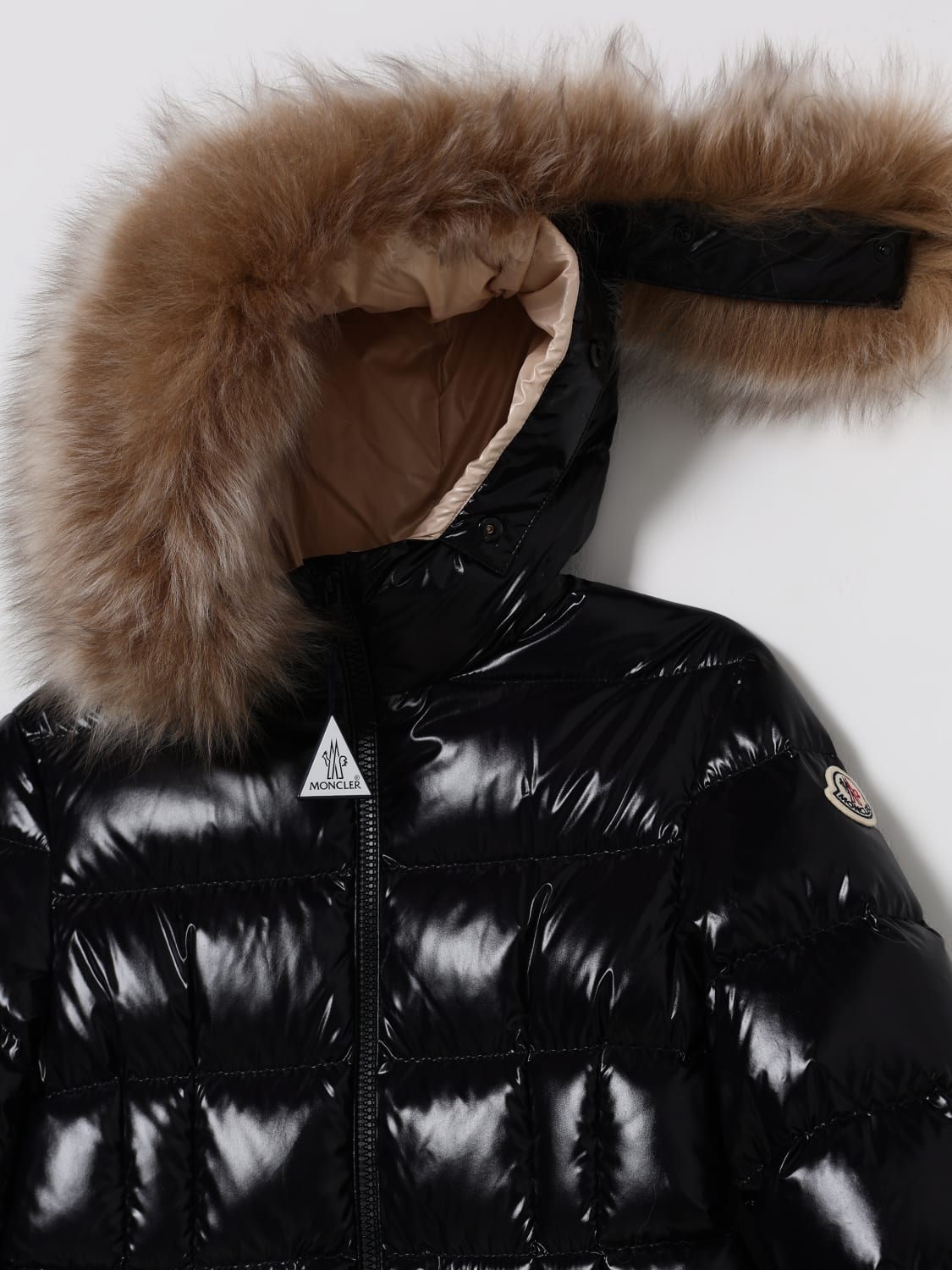 Moncler Enfant Aruna Shearling-Trimmed Hooded Down Jacket – Luxury